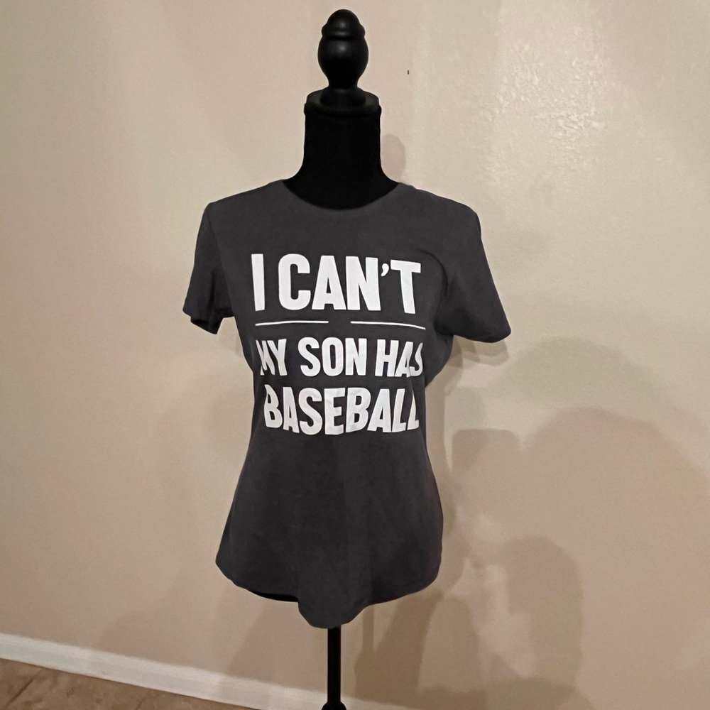 Baseball Mom Gray Graphic Women’s Cut Shirt